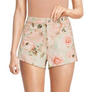 NWT ALICE + OLIVIA Floral Shorts - Pink and Green - Size 26